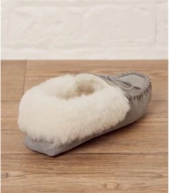 Mocassins Souples - Femme - Peau De Mouton -Woolovers 42328 p76l grey w 7