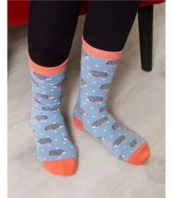 Chaussettes Motif Hérisson - Femme - Bambou Mélangé