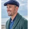 Casquette Plate - Homme - Pure Laine -Woolovers 485be 97110 p226m navyherringbone w 10