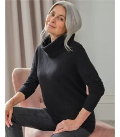 Pull à Col Boule - Femme - Pur Cachemire