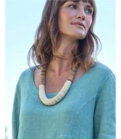 Collier Disques Gradués - Femme - Coquille De Noix De Coco