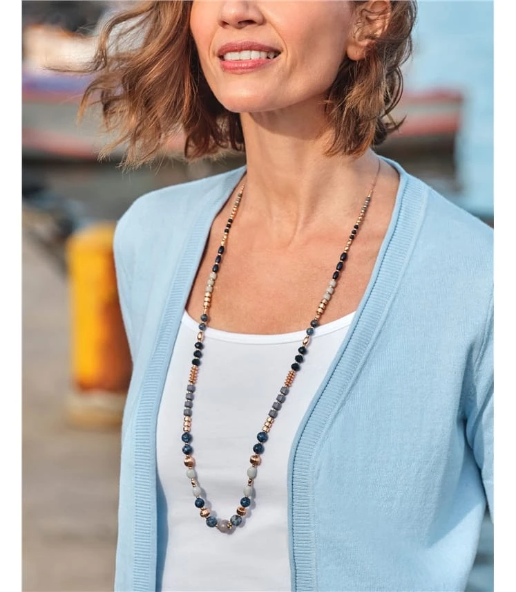 Sautoir En Perles Semi-précieuses -femme 4 Sautoir En Perles Semi-précieuses -femme – Image 2