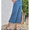 Jupe-culotte En Chambray - Femme
