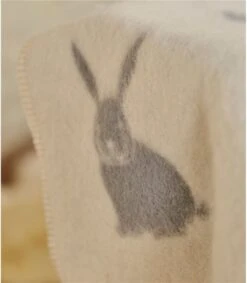Couverture Pour Bébé Motif Lapin - Maison - Laine Mélangée -Woolovers 62651 p420 softgrey w 9