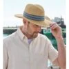 Chapeau De Paille à Large Bord Pour Homme Stripe -Woolovers 626f5 221070 p946m naturalnavy m 6