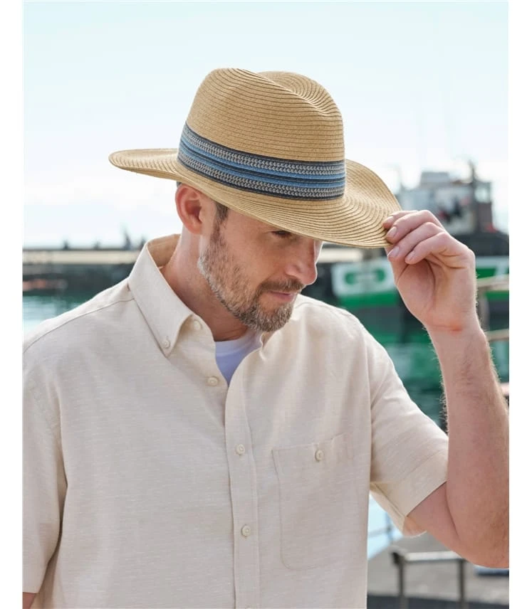 Chapeau De Paille à Large Bord Pour Homme Stripe 3 Chapeau De Paille à Large Bord Pour Homme Stripe