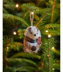 Déco De Noël Motif Hérisson - Maison - Bois