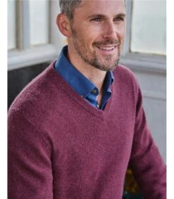 Pull à Col V - Homme - Laine D'agneau -Woolovers 6439f 211603 l2m plummarl m 7