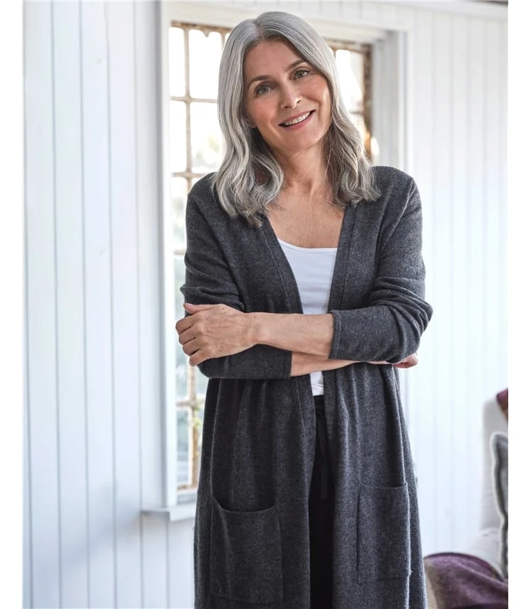 Robe De Chambre Luxueuse - Femme - Cachemire & Mérinos 4 Robe De Chambre Luxueuse - Femme - Cachemire & Mérinos – Image 2