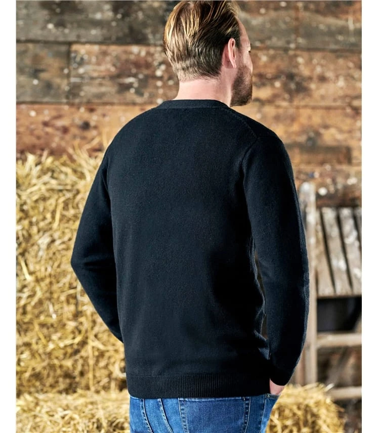 Mens Lambswool V Neck Cardi 5 Mens Lambswool V Neck Cardi – Image 3