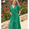 Robe à Manches Ballon - Femme -Woolovers 6667f 219389 w341l jadegreen w 18