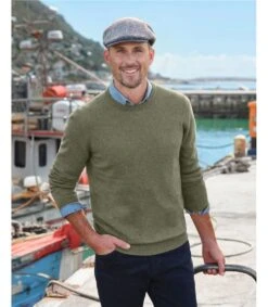 Pull à Col Rond - Homme - Cachemire & Mérinos