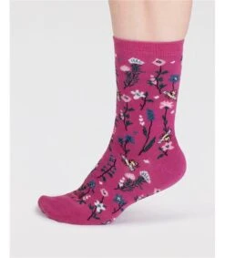 Edana Organic Cotton Bee 3 Sock Pack -Woolovers 6ef45 spw832 raspberry pink 2