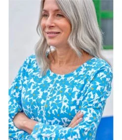 Haut à Ourlet Fendu Avec Coutures - Femme -Woolovers 754b7 215712 j516l multiinkfloralprint w 8