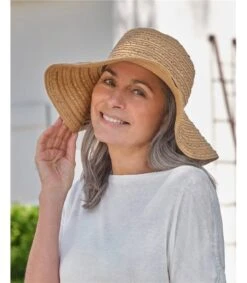 Chapeau Tressé Souple - Femme - Paille De Papier -Woolovers 76375 105007 j455l white w 11