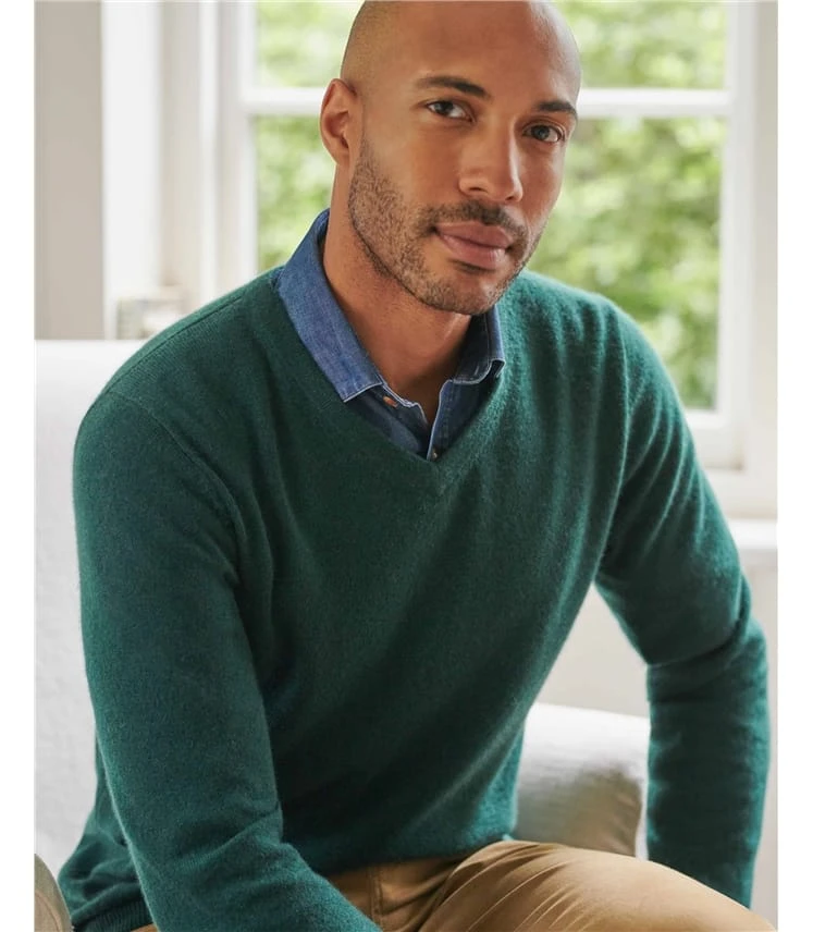 Pull à Col V - Homme - Pur Cachemire 4 Pull à Col V - Homme - Pur Cachemire – Image 2
