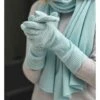 Gants Luxueux Longs Côtelés - Femme - Pur Cachemire -Woolovers 78176 p108 mintmarl w 7
