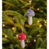 Lot De 2 Déco De Noël à Suspendre Motif Champignons - Maison - Pure Laine 2 Lot De 2 Déco De Noël à Suspendre Motif Champignons - Maison - Pure Laine -Woolovers 80108 p276 red w 5
