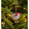 Déco De Noël Motif Mme Poule Avec Ses Cache-oreilles - Maison - Pure Laine -Woolovers 80142 p283 natural w 5