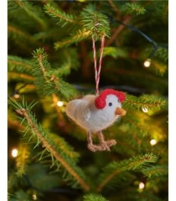 Déco De Noël Motif Mme Poule Avec Ses Cache-oreilles - Maison - Pure Laine