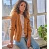 Estha Organic Cotton Fluffy Cardigan -Woolovers 850dc 227257 tk16 muscovadobrown w 5