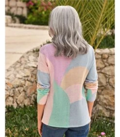 Pull Abstrait - Femme -Woolovers 8698a 224092 h46l multi w 14