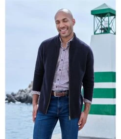 Cardigan Lincoln à Fermeture éclair - Homme - Laine D’agneau Certifiée 100% RWS
