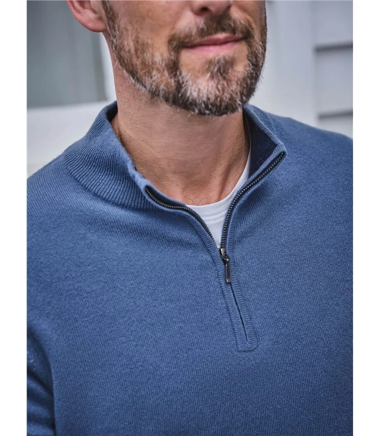 Pull à Encolure Zippée - Homme - Pur Cachemire 4 Pull à Encolure Zippée - Homme - Pur Cachemire – Image 2