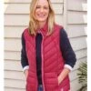 Glen Puffer Gilet -Woolovers 96950 rw007 cherry w 72