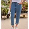 Jean Décontracté Coupe Carotte - Femme - Coton 2 Jean Décontracté Coupe Carotte - Femme - Coton -Woolovers 97023 w262l denim w 51