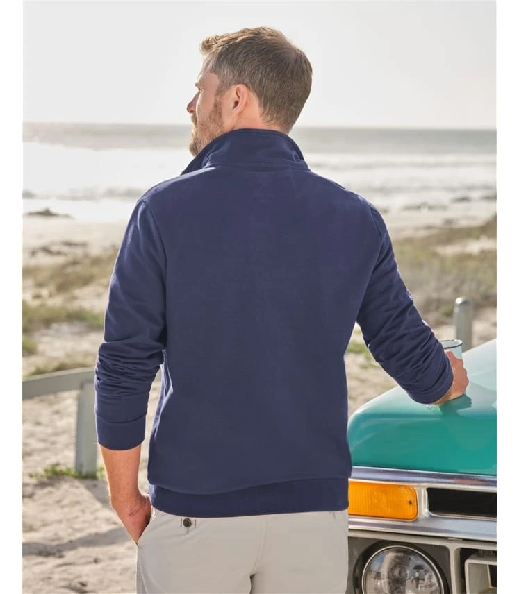 Sweat-shirt à Col Zippé - Homme - Coton Bio 5 Sweat-shirt à Col Zippé - Homme - Coton Bio – Image 3