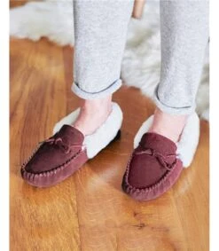 Mocassins En Peau De Mouton Retournée - Femme
