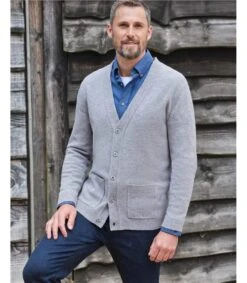 Cardigan à Col V - Homme - Laine D’agneau Certifiée 100% RWS