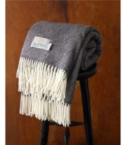 Couverture Chevron - Maison - Pure Laine -Woolovers a8762 p824 crossoverchevron blue 05