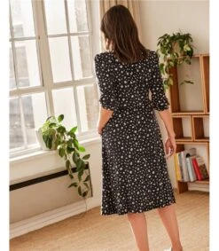 Kismet Shirt Jersey Dress -Woolovers b07dd 227180 tj27 black w 7