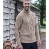 Pull Irlandais à Col Roulé - Homme - Pure Laine 2 Pull Irlandais à Col Roulé - Homme - Pure Laine -Woolovers bd2eb 41317 f22m oatmeal m 18