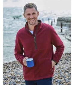 Polaire à Col Zippé - Homme - Pur Coton