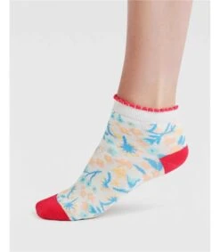 Daisy Ditsy Floral Chaussettes Ă La Cheville En Coton Biologique Pour Femmes