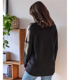 Noelle Lambswool Knit Jumper -Woolovers c5f45 227363 tk23 black w 7