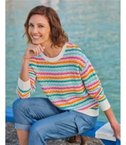 Pull à Rayures Brillantes