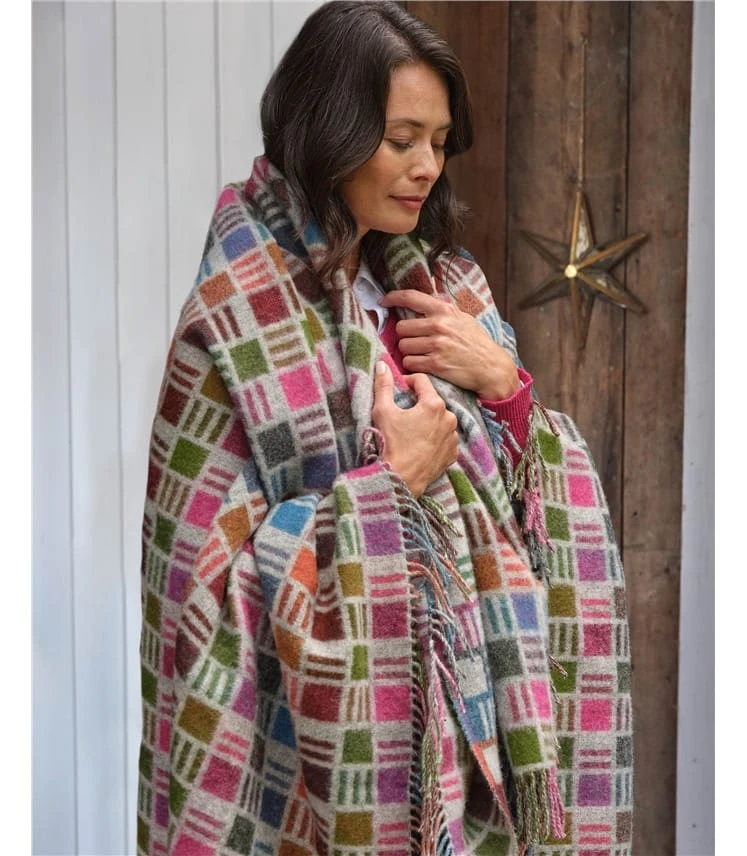 Couverture Multi-rubans - Maison - Pure Laine 3 Couverture Multi-rubans - Maison - Pure Laine