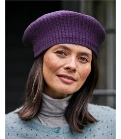 Béret Côtelé - Femme - Laine D'Agneau