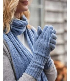 Gant De Câble Mérinos En Cachemire