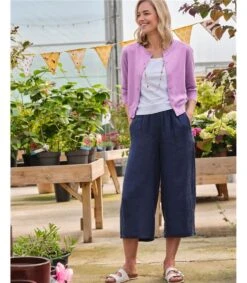 Pantalon Carotte Ample - Femme - Pur Lin