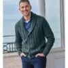 Cardigan à Col Châle En Maille Torsadée - Homme - Pure Laine D'agneau -Woolovers dfec7 212850 n46m kiltimagh m 6