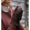 Gants Détail Trois Nervures - Femme - Cuir & Daim - Multi -Woolovers e242c 79125 p67 brown w 12