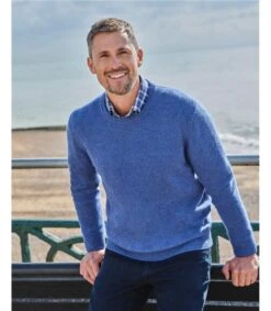 Pull à Col Rond - Homme - Laine D’agneau Certifiée 100% RWS
