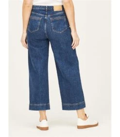 The GOTS Organic Cotton Thought Denim Culotte -Woolovers ed786 wsb5367 mid blue wash gots organic cotton denim high rise culotte in mid blue wash 2 086f4b3c cc5a 4744 b73e 0e29c9c8c45a