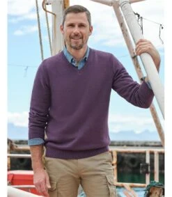 Col En V Essentiel En Coton - Homme