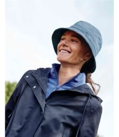 Cotton Bucket Hat -Woolovers f7146 92481 mp387 denimblue w 555